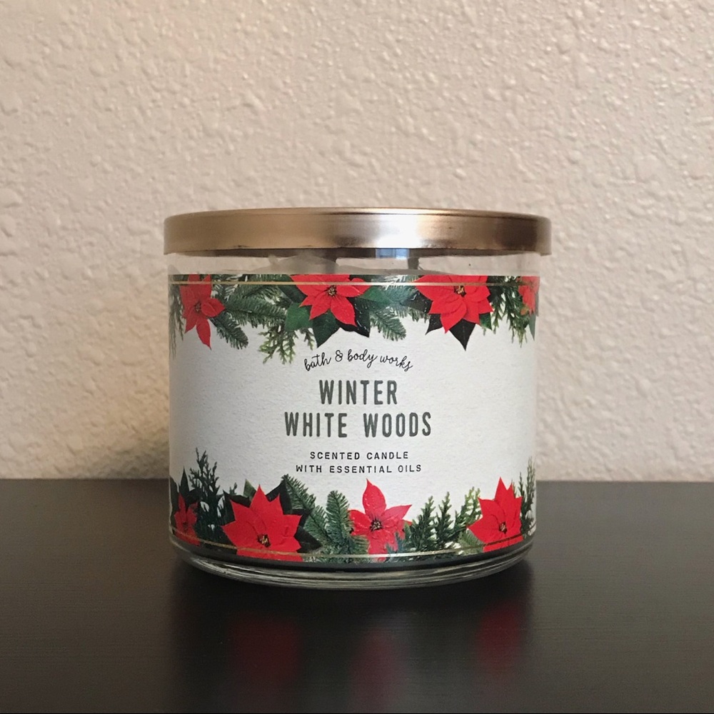 Bath & Body Works Winter White Woods 3-Wick Candle